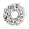 20" White LED Lights Flocked Artificial Christmas Wreath